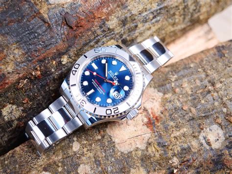 rolex yacht master blue second hand|rolex yachtmaster blue dial 40mm.